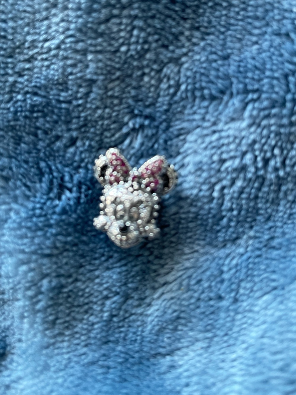 PANDORA Silver Minnie Mouse Charm with Pink Bow❤️Disney